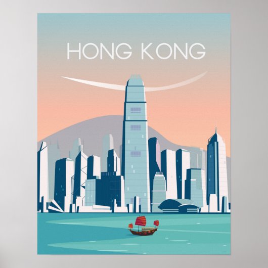 Poster reisposter Hongkong (Voorkant)