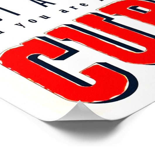 Poster reizen naar Cuba (Hoek)