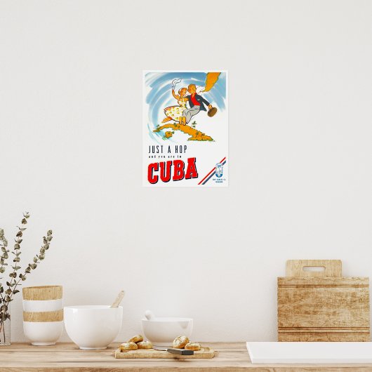 Poster reizen naar Cuba (Keuken)