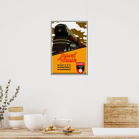 Poster reizen per trein in Canada 2 (Keuken)