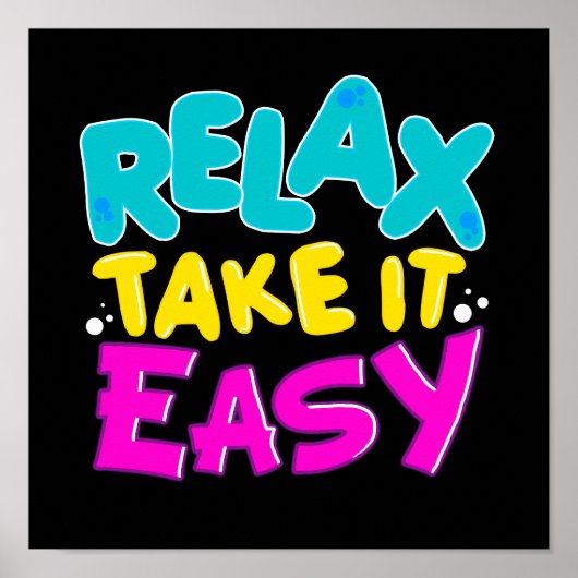 POSTER RELAX NEEMT HET EENVOUDIGE KANS (Voorkant)