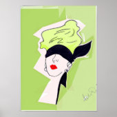 Poster Rene Gruau Geïnspireerde illustratie (Voorkant)