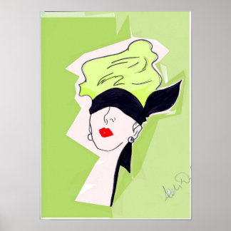 Poster Rene Gruau Geïnspireerde illustratie