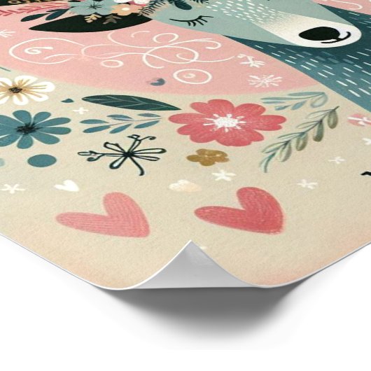 Poster "Renne de Noë l" (Hoek)