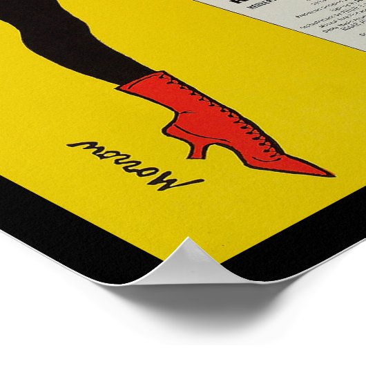 Poster reproductie Redhead Broadway musical (Hoek)