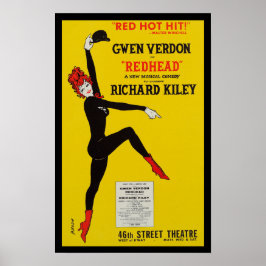 Poster reproductie Redhead Broadway musical