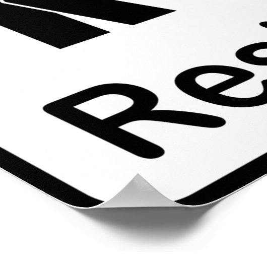 Poster Restrooms Sign. (Hoek)