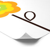 Poster Retro Flowers (Hoek)