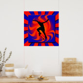 POSTER RETRO SKATEBOARDER (Keuken)