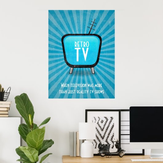  Poster Retro TV Televisie (Thuiskantoor)