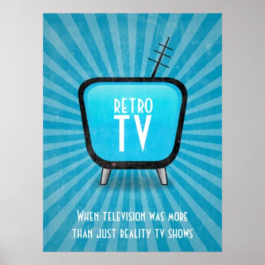 Poster Retro TV Televisie (Voorkant)