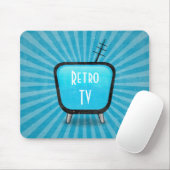 Poster Retro TV Televisie Muismat (Met muis)