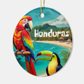 Poster Retro Viaje de Honduras Keramisch Ornament (Links)