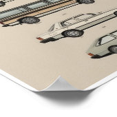 Poster Retro Vintage Auto's Downloadbare Print (Hoek)