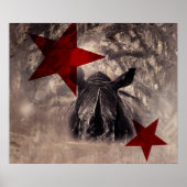 Poster rhino waterverf (Voorkant)