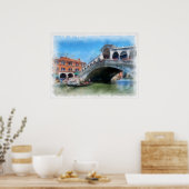 Poster Rialto Bridge (Keuken)