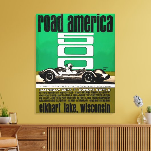 Poster -Road America 500, Canvas Afdruk (Insitu (Woonkamer))