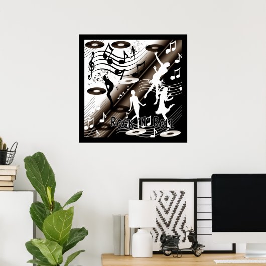 Poster Rock 'N' Roll Dance Music (Thuiskantoor)