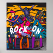 poster "Rock On" Band Concert Music Art (Voorkant)