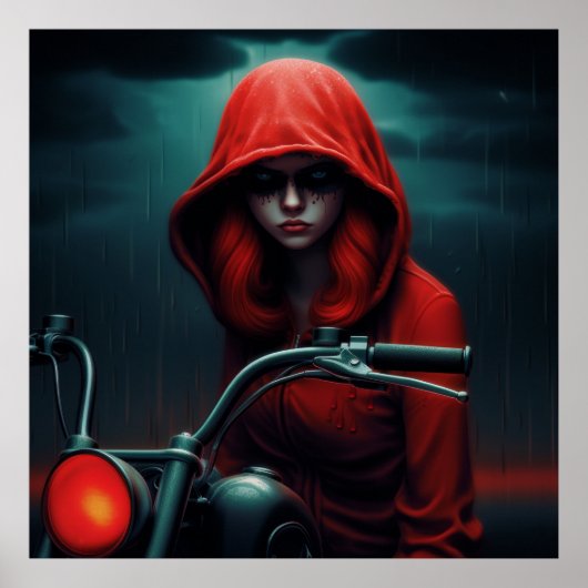 Poster Rockeuse in de Rode Hapel (Voorkant)