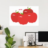 Poster rode appel (Thuiskantoor)