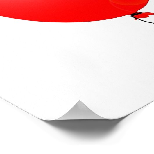 poster rode ballon (Hoek)