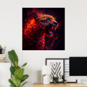 Poster Rode Cheeta (Thuiskantoor)