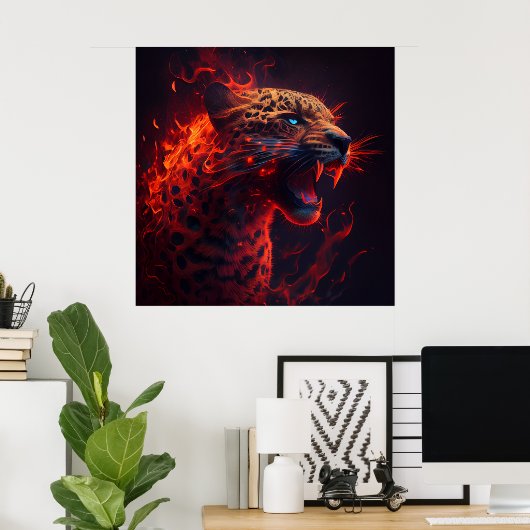 Poster Rode Cheeta (Thuiskantoor)