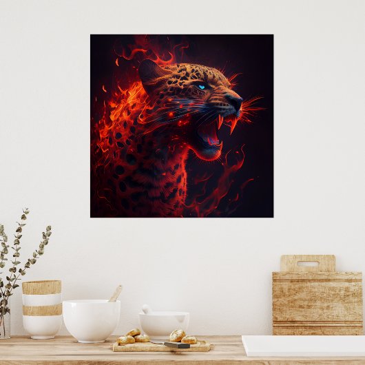 Poster Rode Cheeta (Keuken)
