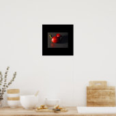 Poster Rode kersen (Keuken)