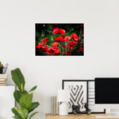 Poster Rode Klaprozen In Natuurfotografie (Thuiskantoor)