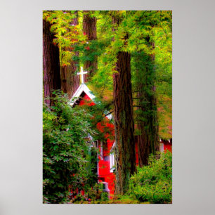 Poster Rode Land Kerk