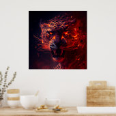 Poster Rode parelhoen (Keuken)