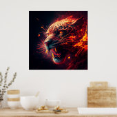 Poster Rode parelhoen (Keuken)