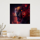 Poster Rode parelhoen (Keuken)