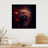 Poster Rode parelhoen (Keuken)