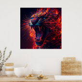 Poster Rode parelhoen (Keuken)