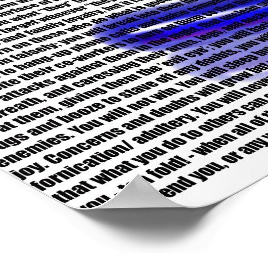 Poster rode pil/blauwe pil (Hoek)