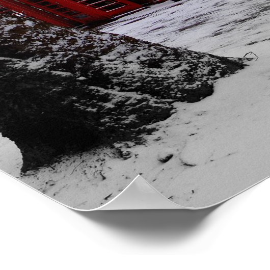 Poster Rode telefoondozen (Hoek)