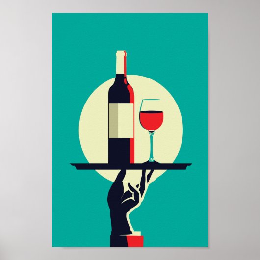 Poster rode wijn (Voorkant)