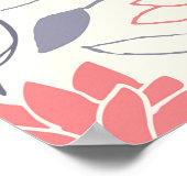 Poster rode witte bloemen (Hoek)