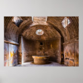 Poster - Roman Baths - Ancient Pompeii, Italië (Voorkant)
