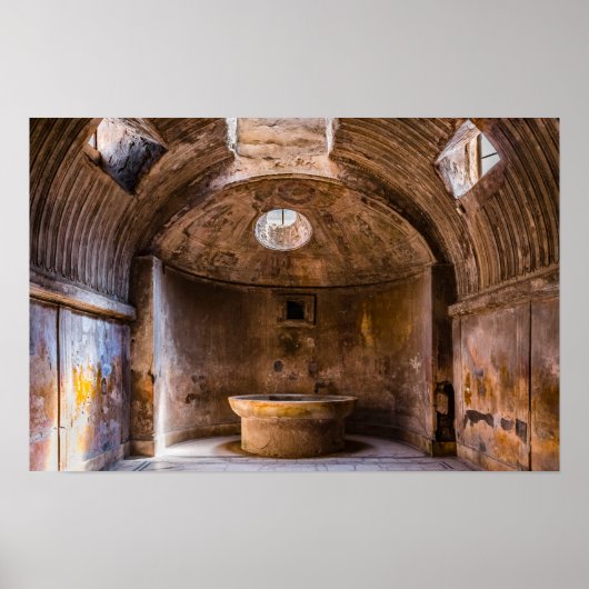 Poster - Roman Baths - Ancient Pompeii, Italië (Voorkant)