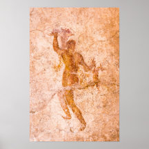 Poster - Roman Fresco, Ancient Pompeii, Italië