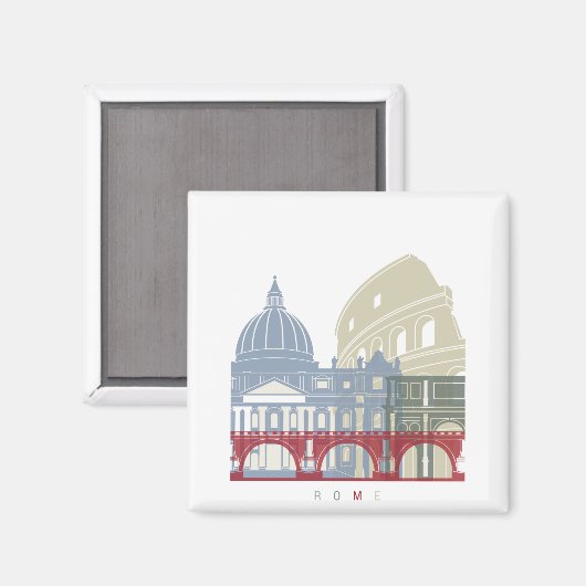 Poster Rome skyline Magneet (Voorkant / Achterkant)