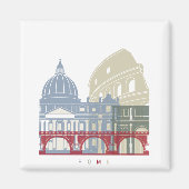 Poster Rome skyline Magneet (Voorkant)