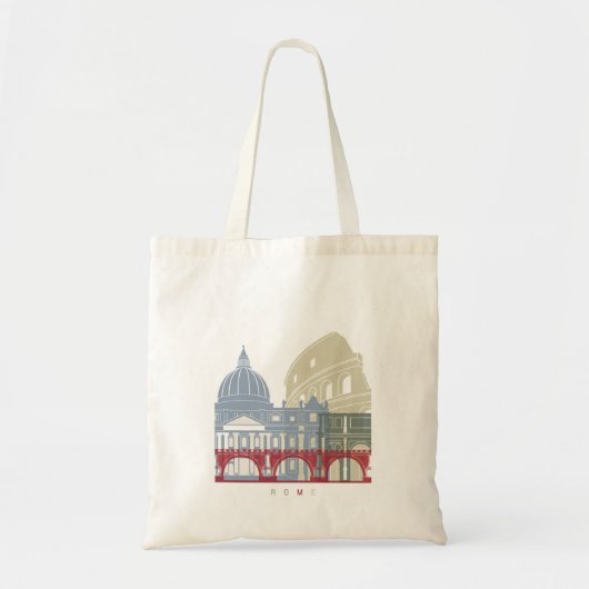 Poster Rome skyline Tote Bag (Voorkant)