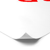 Poster rood biogevaarsymbool (Hoek)