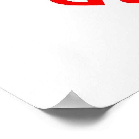 Poster rood biogevaarsymbool (Hoek)