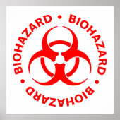 Poster rood biogevaarsymbool (Voorkant)